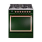 ILVE Nostalgie II Noblesse 30″ Dual Fuel Range Solid Door - UN30QNMP