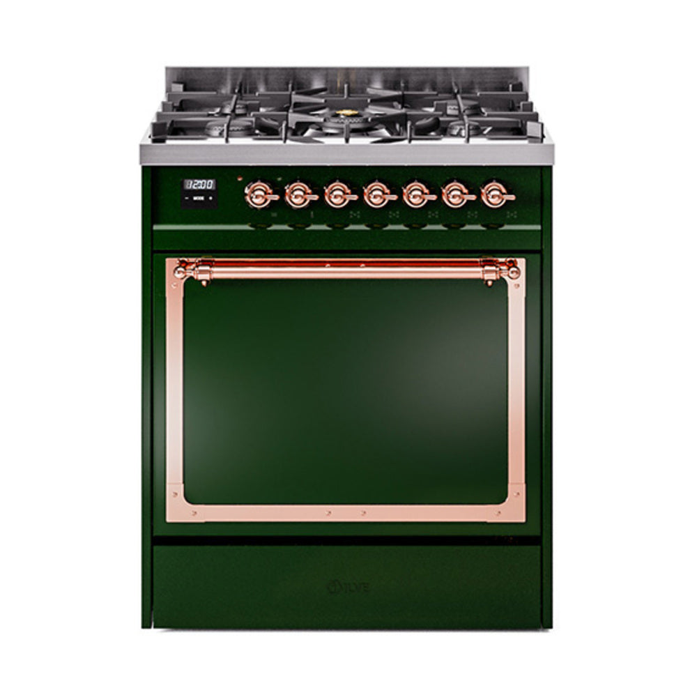 ILVE Nostalgie II Noblesse 30″ Dual Fuel Range Solid Door - UN30QNMP