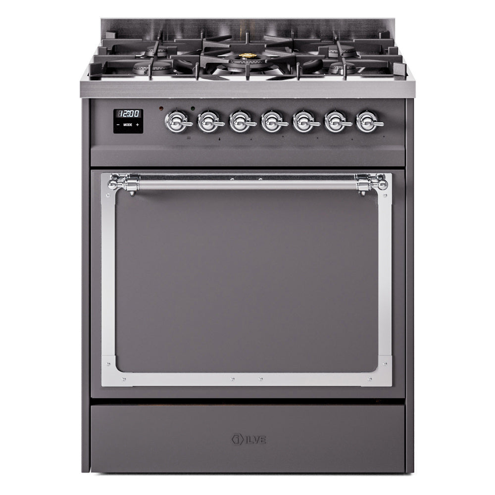 ILVE Nostalgie II Noblesse 30″ Dual Fuel Range Solid Door - UN30QNMP