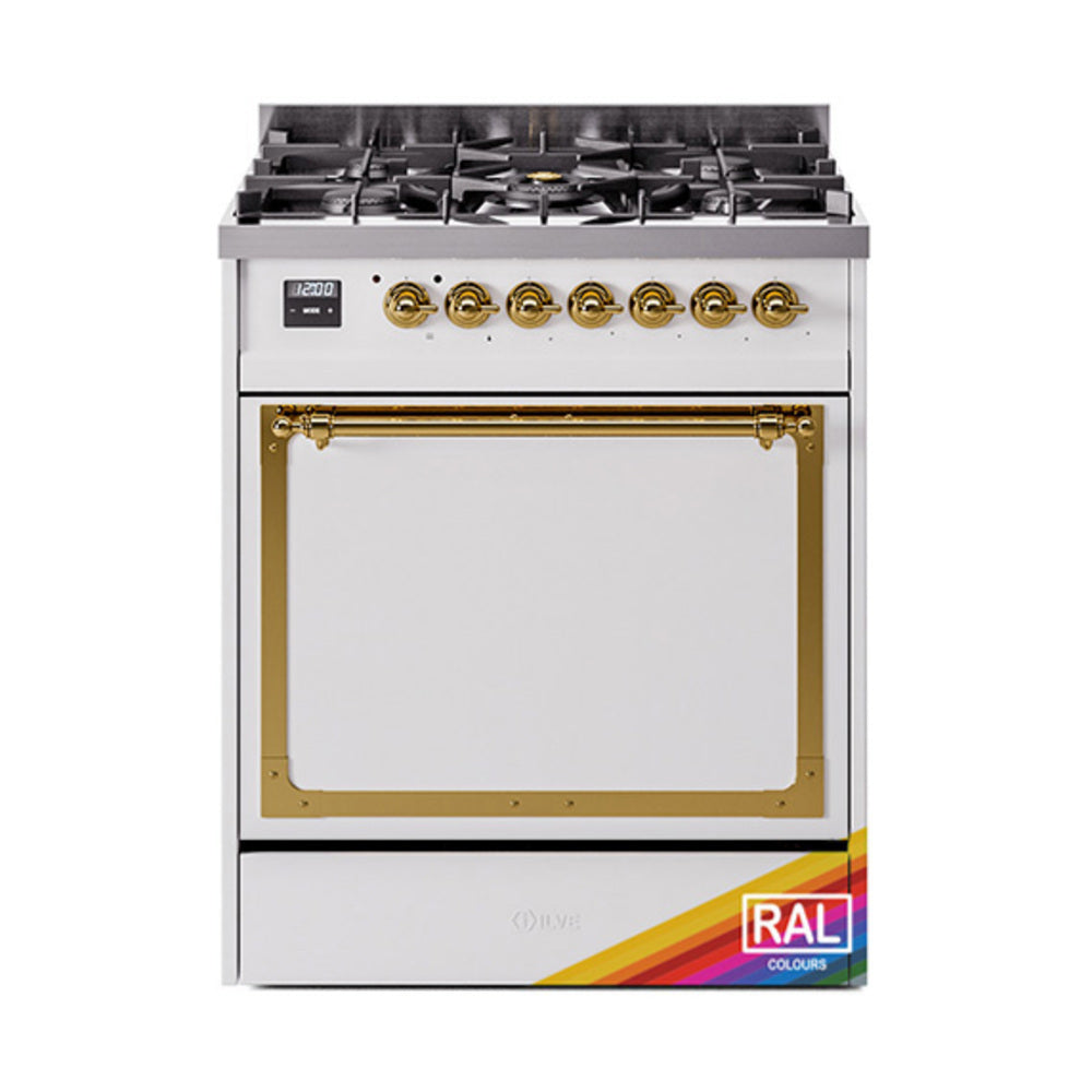 ILVE Nostalgie II Noblesse 30″ Dual Fuel Range Solid Door - UN30QNMP