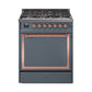 ILVE Nostalgie II Noblesse 30″ Dual Fuel Range Solid Door - UN30QNMP