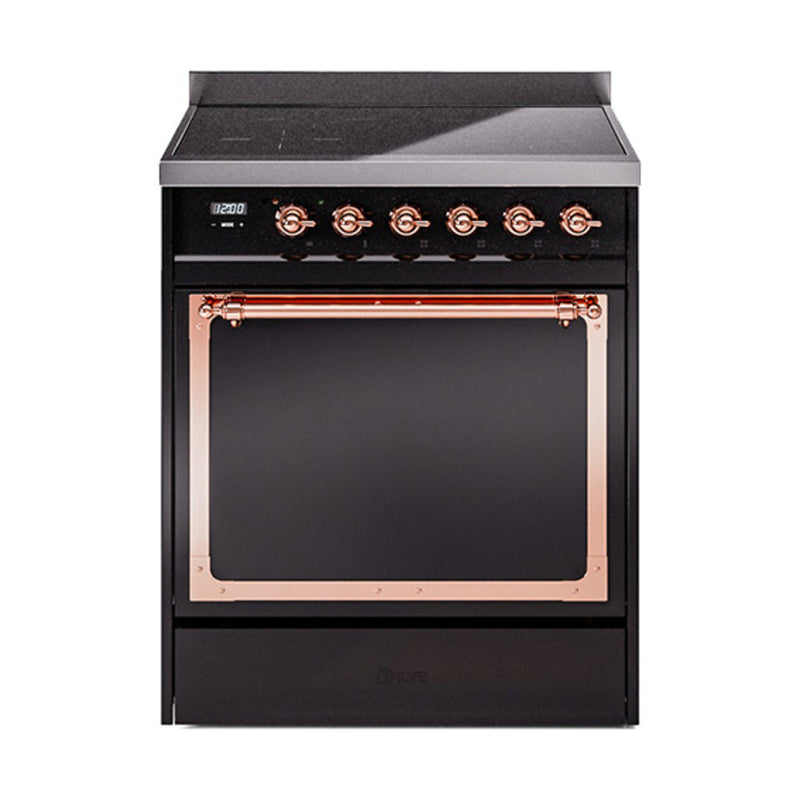 ILVE Nostalgie II Noblesse 30″ Induction Freestanding Range with Solid Door - UNI304QNMP