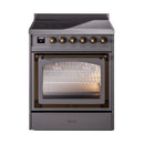 ILVE Nostalgie II Noblesse 30″ Induction Freestanding Range with Triple Glass Door - UNI304NMP