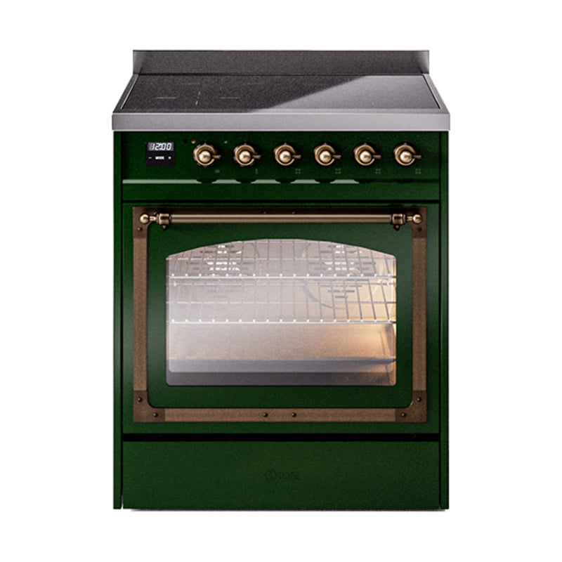 ILVE Nostalgie II Noblesse 30″ Induction Freestanding Range with Triple Glass Door - UNI304NMP