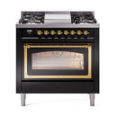 ILVE Nostalgie II Noblesse 36″ Dual Fuel Range Triple Glass Door -UN36FNMP