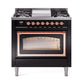 ILVE Nostalgie II Noblesse 36″ Dual Fuel Range Triple Glass Door -UN36FNMP