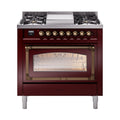 ILVE Nostalgie II Noblesse 36″ Dual Fuel Range Triple Glass Door -UN36FNMP
