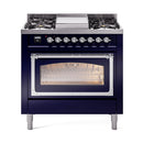 ILVE Nostalgie II Noblesse 36″ Dual Fuel Range Triple Glass Door -UN36FNMP
