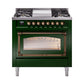 ILVE Nostalgie II Noblesse 36″ Dual Fuel Range Triple Glass Door -UN36FNMP