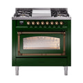 ILVE Nostalgie II Noblesse 36″ Dual Fuel Range Triple Glass Door -UN36FNMP