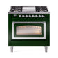 ILVE Nostalgie II Noblesse 36″ Dual Fuel Range Triple Glass Door -UN36FNMP