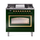 ILVE Nostalgie II Noblesse 36″ Dual Fuel Range Triple Glass Door -UN36FNMP