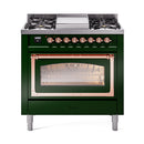 ILVE Nostalgie II Noblesse 36″ Dual Fuel Range Triple Glass Door -UN36FNMP