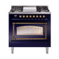 ILVE Nostalgie II Noblesse 36″ Dual Fuel Range Triple Glass Door -UN36FNMP