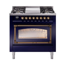 ILVE Nostalgie II Noblesse 36″ Dual Fuel Range Triple Glass Door -UN36FNMP