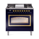 ILVE Nostalgie II Noblesse 36″ Dual Fuel Range Triple Glass Door -UN36FNMP