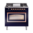 ILVE Nostalgie II Noblesse 36″ Dual Fuel Range Triple Glass Door -UN36FNMP
