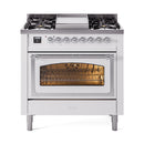 ILVE Nostalgie II Noblesse 36″ Dual Fuel Range Triple Glass Door -UN36FNMP