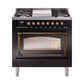 ILVE Nostalgie II Noblesse 36″ Dual Fuel Range Triple Glass Door -UN36FNMP
