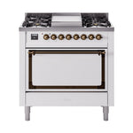 ILVE Nostalgie II Noblesse 36″ Dual Fuel Range with Solid Door - UN36FQNMP