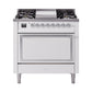 ILVE Nostalgie II Noblesse 36″ Dual Fuel Range with Solid Door - UN36FQNMP
