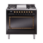 ILVE Nostalgie II Noblesse 36″ Dual Fuel Range with Solid Door - UN36FQNMP