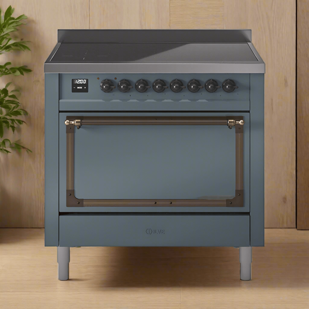 ILVE Nostalgie II Noblesse 36″ Induction Freestanding Range with Solid Door - UNI366QNMP