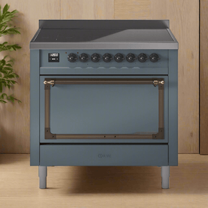 ILVE Nostalgie II Noblesse 36″ Induction Freestanding Range with Solid Door - UNI366QNMP