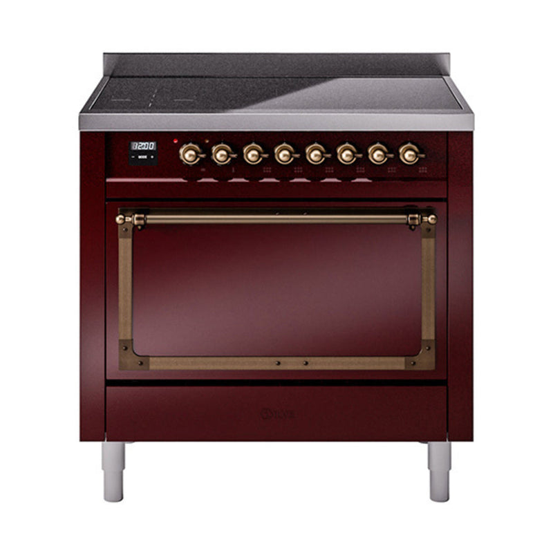 ILVE Nostalgie II Noblesse 36″ Induction Freestanding Range with Solid Door - UNI366QNMP