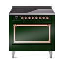 ILVE Nostalgie II Noblesse 36″ Induction Freestanding Range with Solid Door - UNI366QNMP