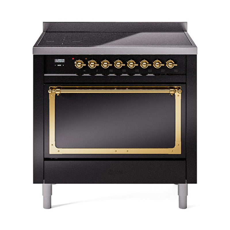 ILVE Nostalgie II Noblesse 36″ Induction Freestanding Range with Solid Door - UNI366QNMP