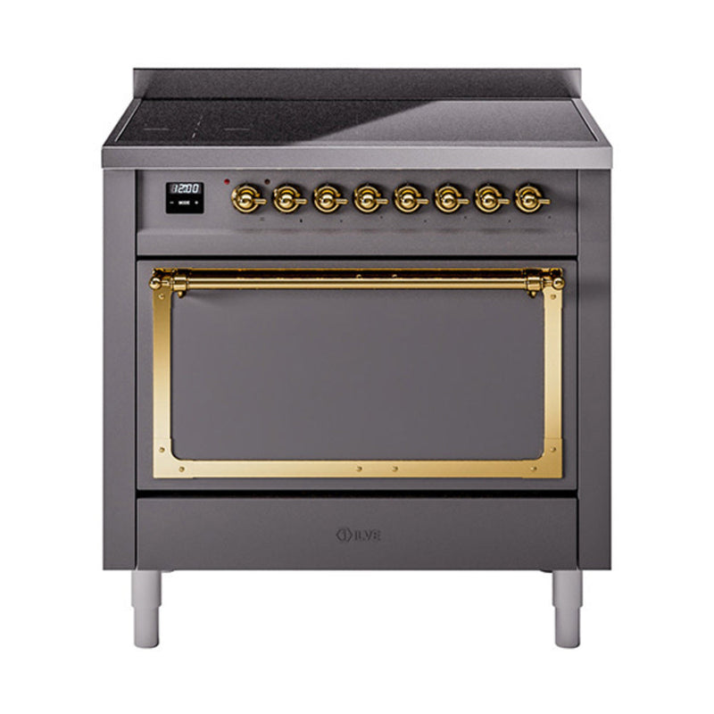 ILVE Nostalgie II Noblesse 36″ Induction Freestanding Range with Solid Door - UNI366QNMP