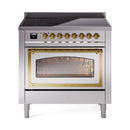 ILVE Nostalgie II Noblesse 36″ Induction Freestanding Range with Triple Glass Door - UNI366NMP