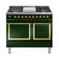 ILVE Nostalgie II Noblesse 40″ Dual Fuel Freestanding Range 6 Sealed Burners + Griddle with Solid Door - UND40FQNMP