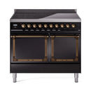 ILVE Nostalgie II Noblesse 40″ Induction Freestanding Range with Solid Door - UNDI406QNMP