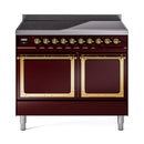 ILVE Nostalgie II Noblesse 40″ Induction Freestanding Range with Solid Door - UNDI406QNMP