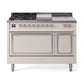 ILVE Nostalgie II Noblesse 48" Dual Fuel Freestanding Range 5 Sealed Burners + Griddle + French Top with Solid Door - UN48FSQNMP