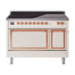ILVE Nostalgie II Noblesse 48″ Induction Freestanding Range with Solid Door - UNI486QNMP