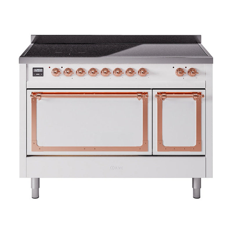 ILVE Nostalgie II Noblesse 48″ Induction Freestanding Range with Solid Door - UNI486QNMP