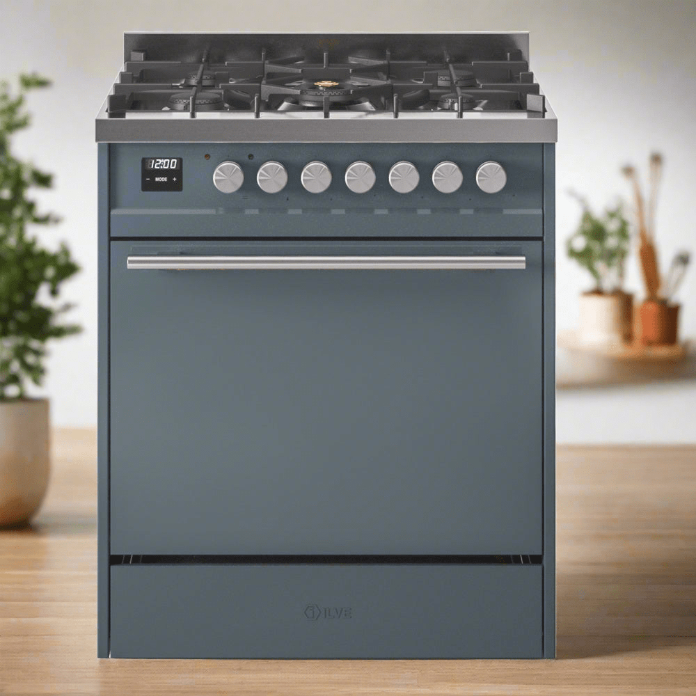 ILVE Professional Plus II 30″ Dual Fuel Range with Solid Door - UP30QMP