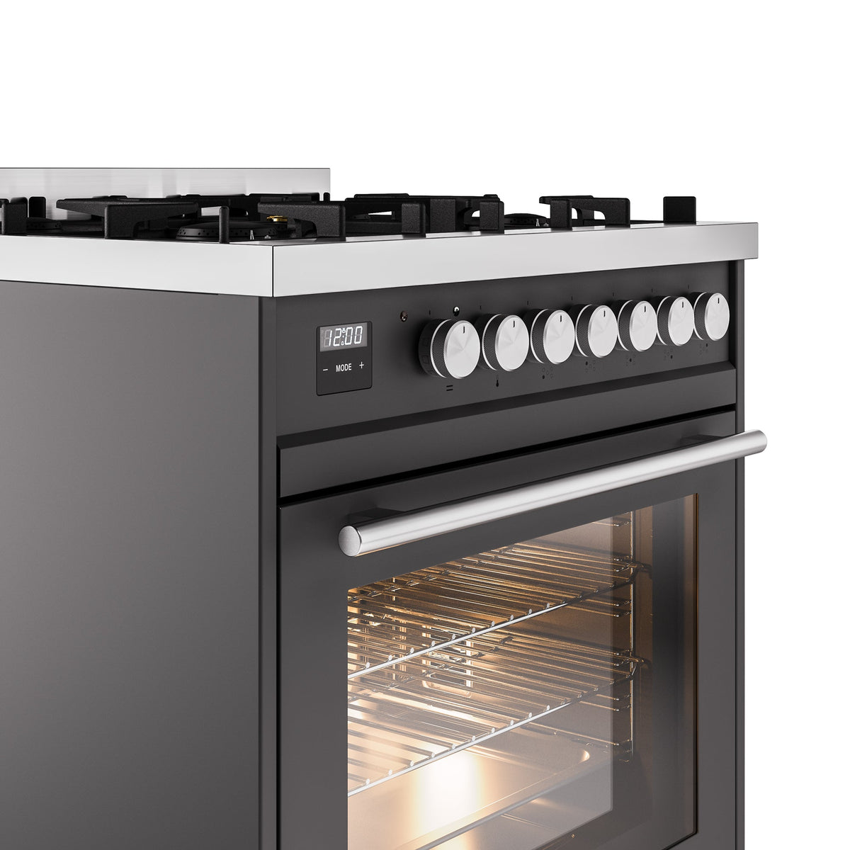 ILVE Professional Plus II 30-Inch Freestanding Dual Fuel Range with 5 Sealed Burner - UP30WMP