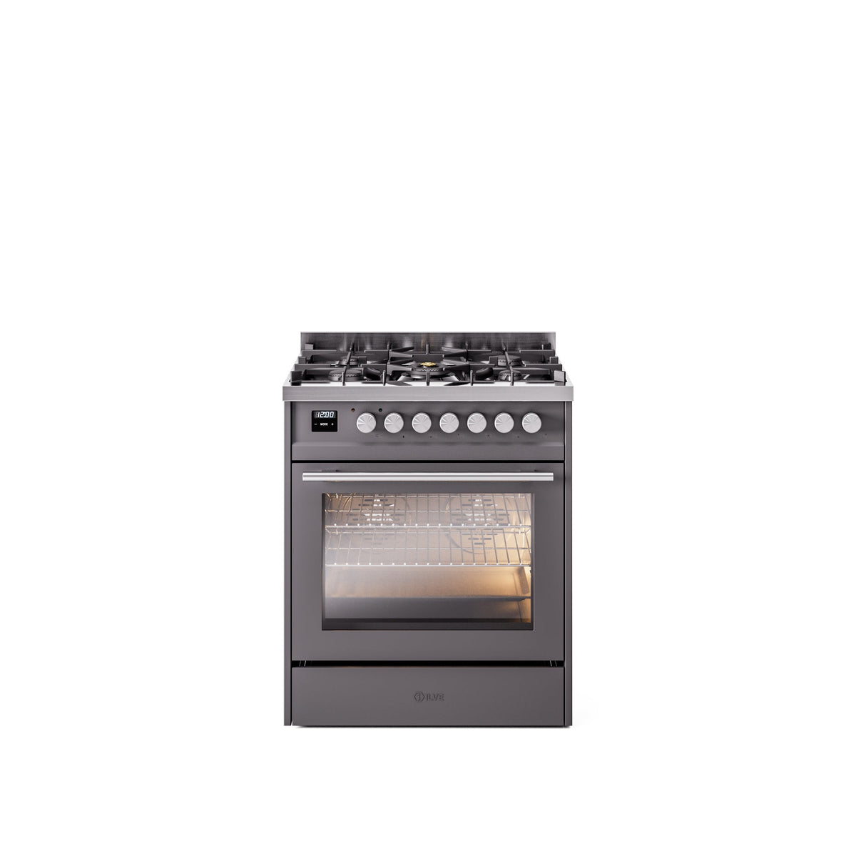 ILVE Professional Plus II 30-Inch Freestanding Dual Fuel Range with 5 Sealed Burner - UP30WMP