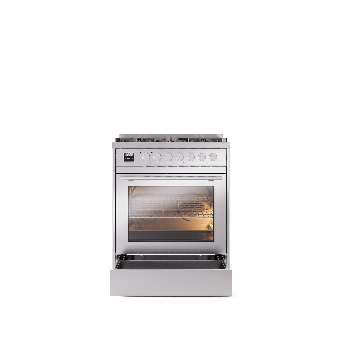ILVE Professional Plus II 30-Inch Freestanding Dual Fuel Range with 5 Sealed Burner - UP30WMP