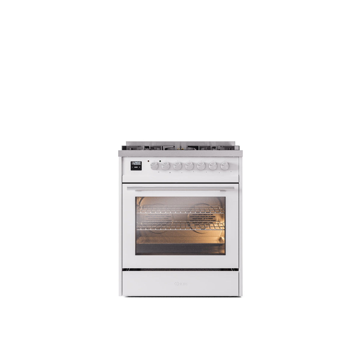 ILVE Professional Plus II 30-Inch Freestanding Dual Fuel Range with 5 Sealed Burner - UP30WMP