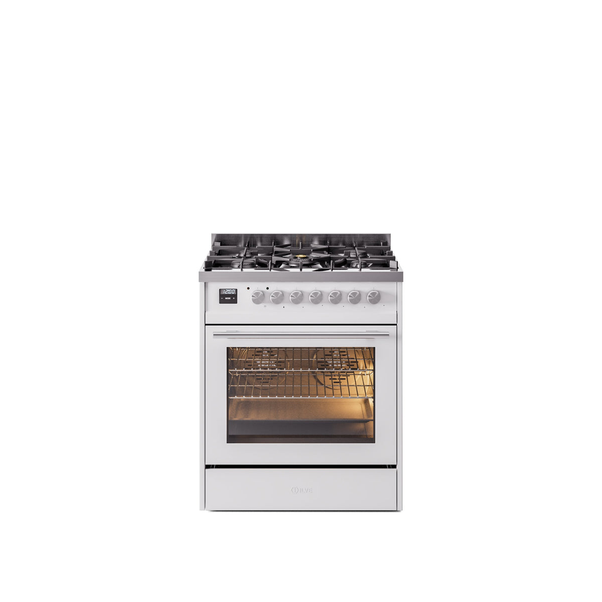 ILVE Professional Plus II 30-Inch Freestanding Dual Fuel Range with 5 Sealed Burner - UP30WMP
