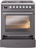 ILVE Professional Plus II 30-Inch Freestanding Dual Fuel Range with 5 Sealed Burner - UP30WMP