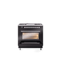 ILVE Professional Plus II 36-Inch Freestanding Dual Fuel Range with 6 Sealed Burner - UP36FWMP