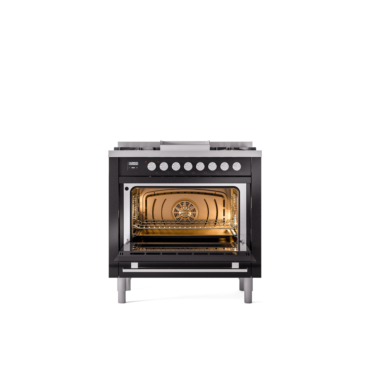 ILVE Professional Plus II 36-Inch Freestanding Dual Fuel Range with 6 Sealed Burner - UP36FWMP