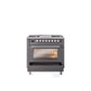 ILVE Professional Plus II 36-Inch Freestanding Dual Fuel Range with 6 Sealed Burner - UP36FWMP