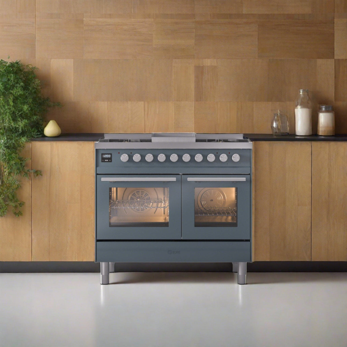 ILVE Professional Plus II 40-Inch Freestanding Dual Fuel Range with 6 Sealed Burner - UPD40FWMP